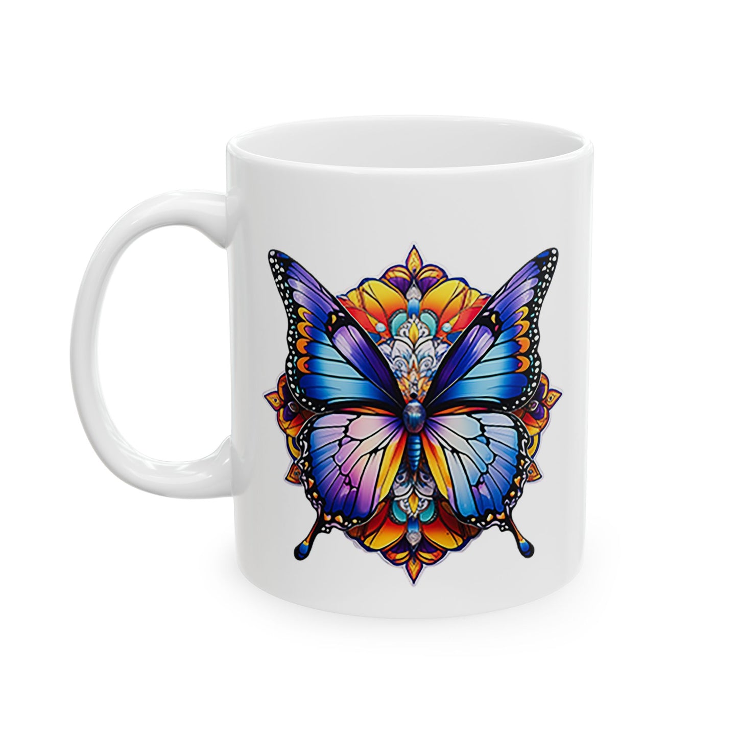 Mandala Butterfly Ceramic Mug
