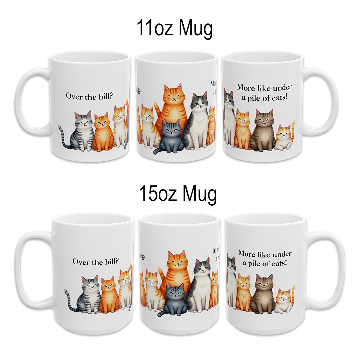 Cute Cat-Themed Ceramic Mug, Cat Lover Gift, Funny Mug
