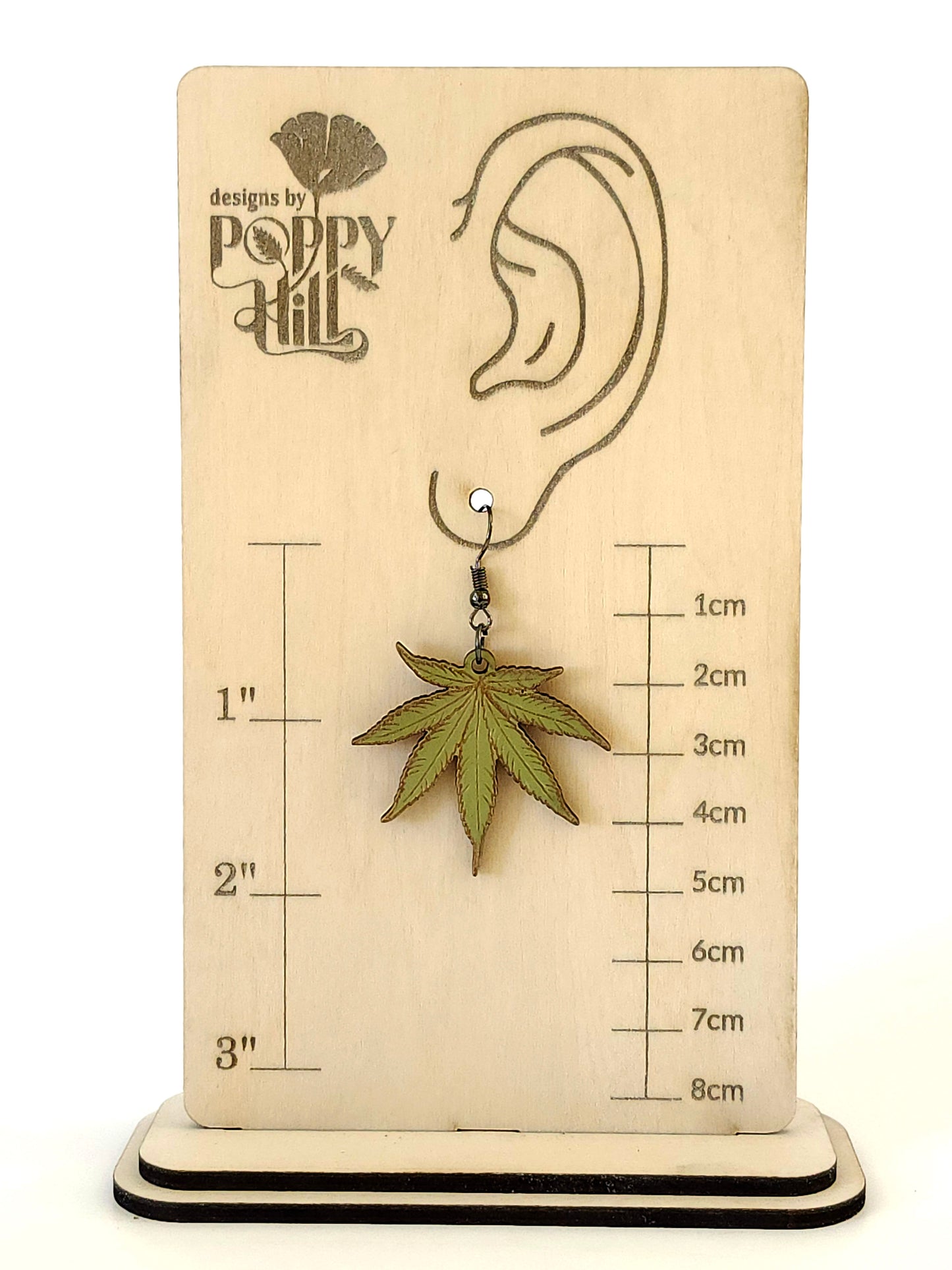 Hemp (marijuana) Leaf Earrings