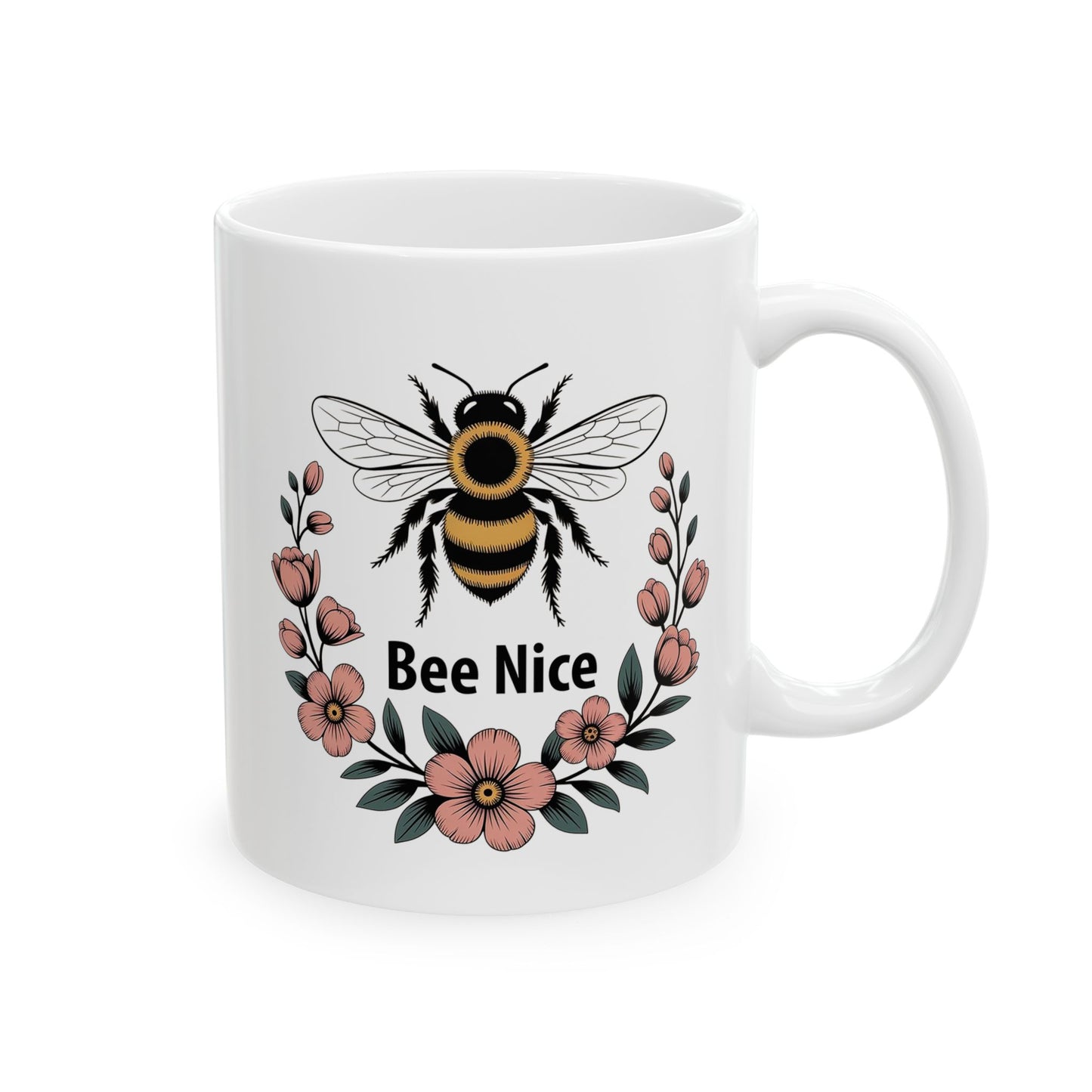 Botanical Design featuring a Bee and Inspirational Message