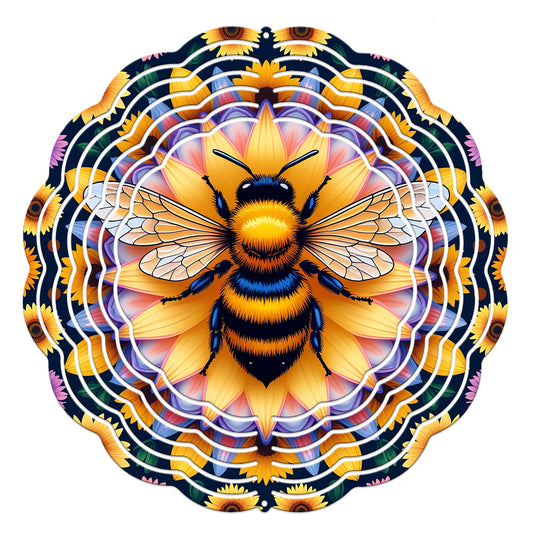 Bee Mandala Wind Spinner