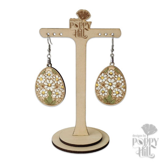 Teardrop Daisy Floral Earrings