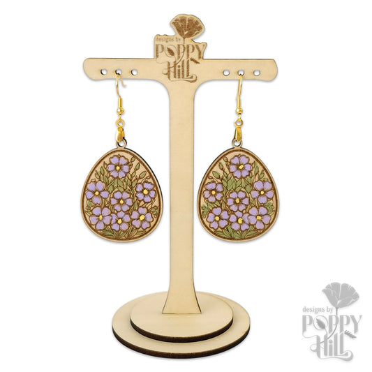 Teardrop Lavender Floral Earrings