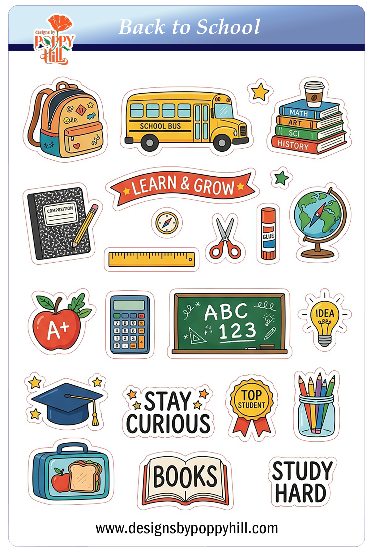 Sticker Sheet - Back to School