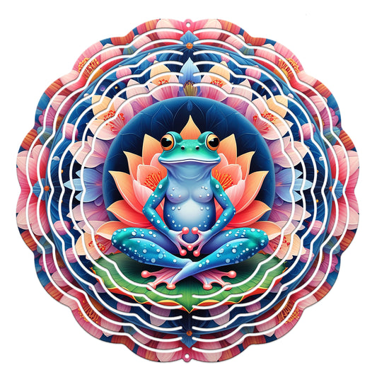 Zen Yoga Frog Wind Spinner