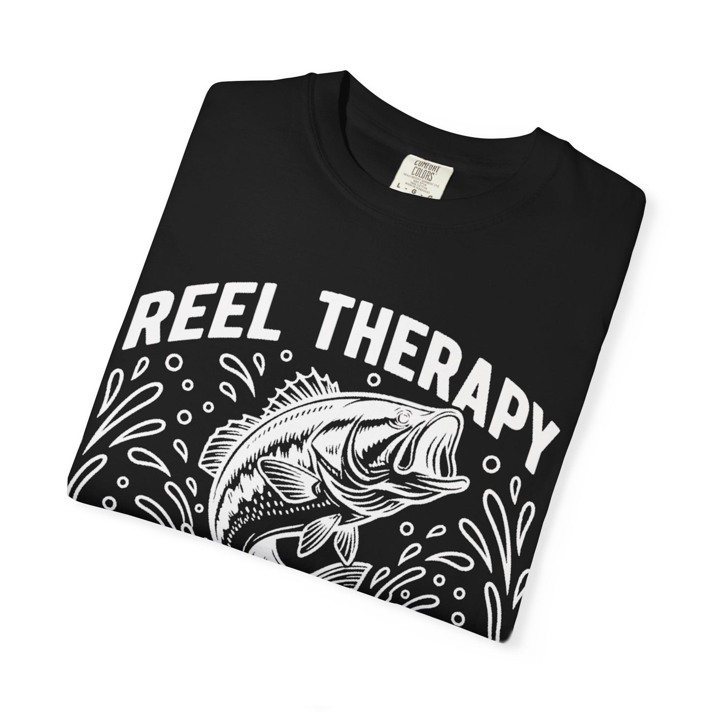 Fishing T-Shirt — "Reel Therapy Is Cheaper Than Real Therapy" Graphic Tee