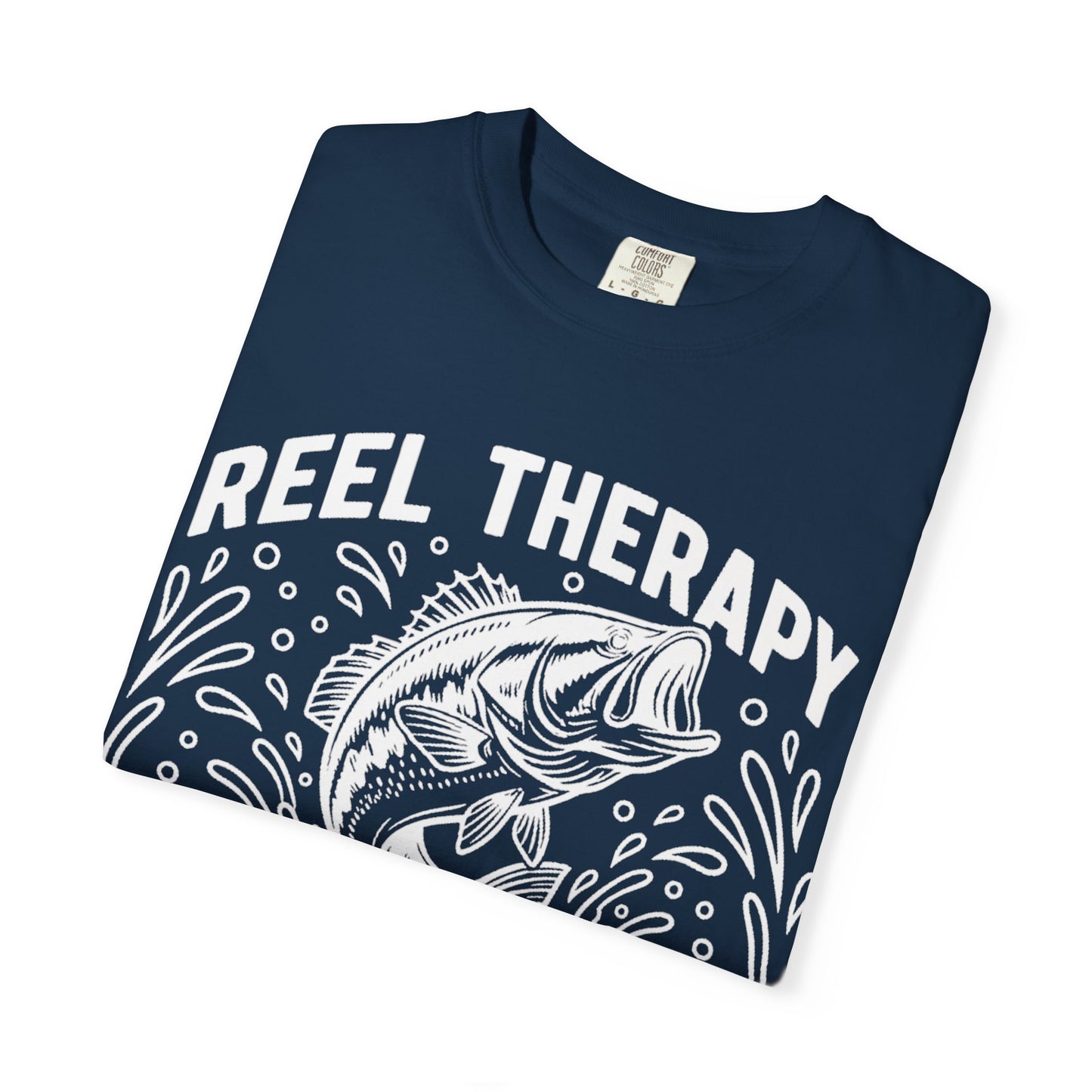 Fishing T-Shirt — "Reel Therapy Is Cheaper Than Real Therapy" Graphic Tee