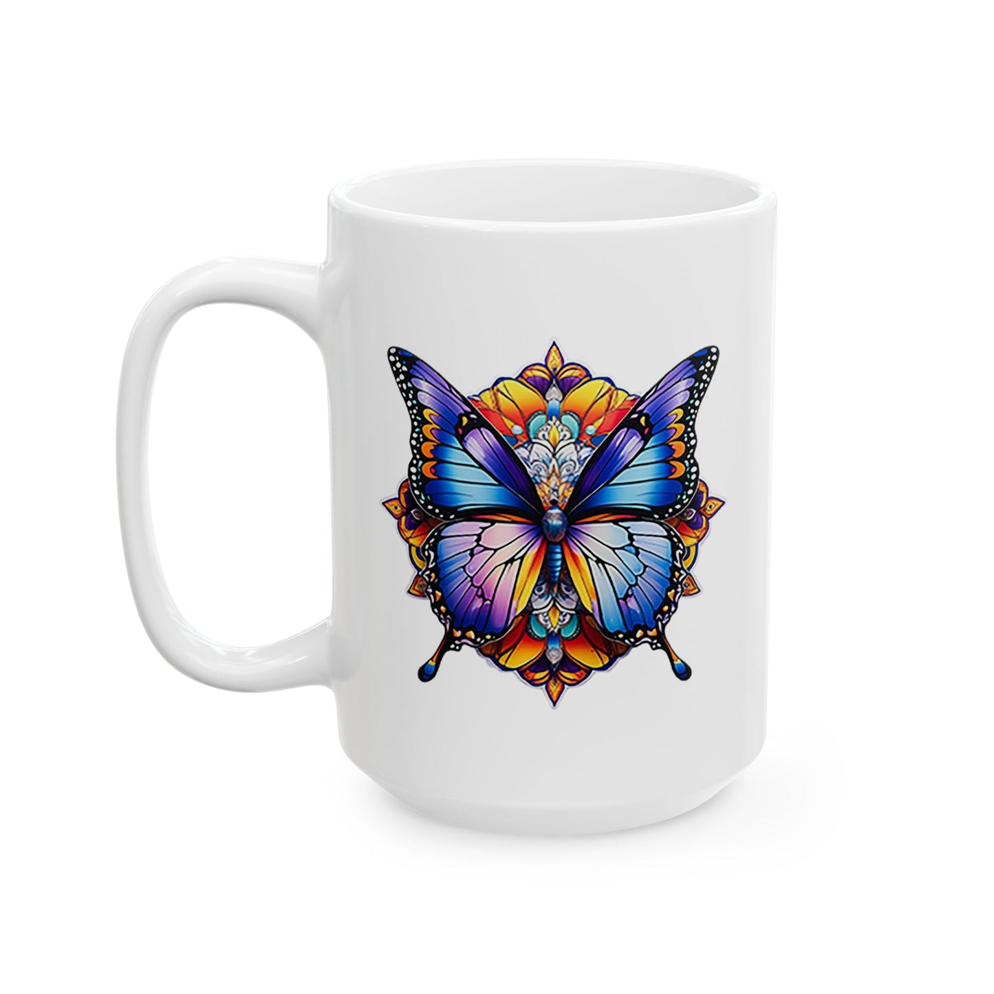 Mandala Butterfly Ceramic Mug