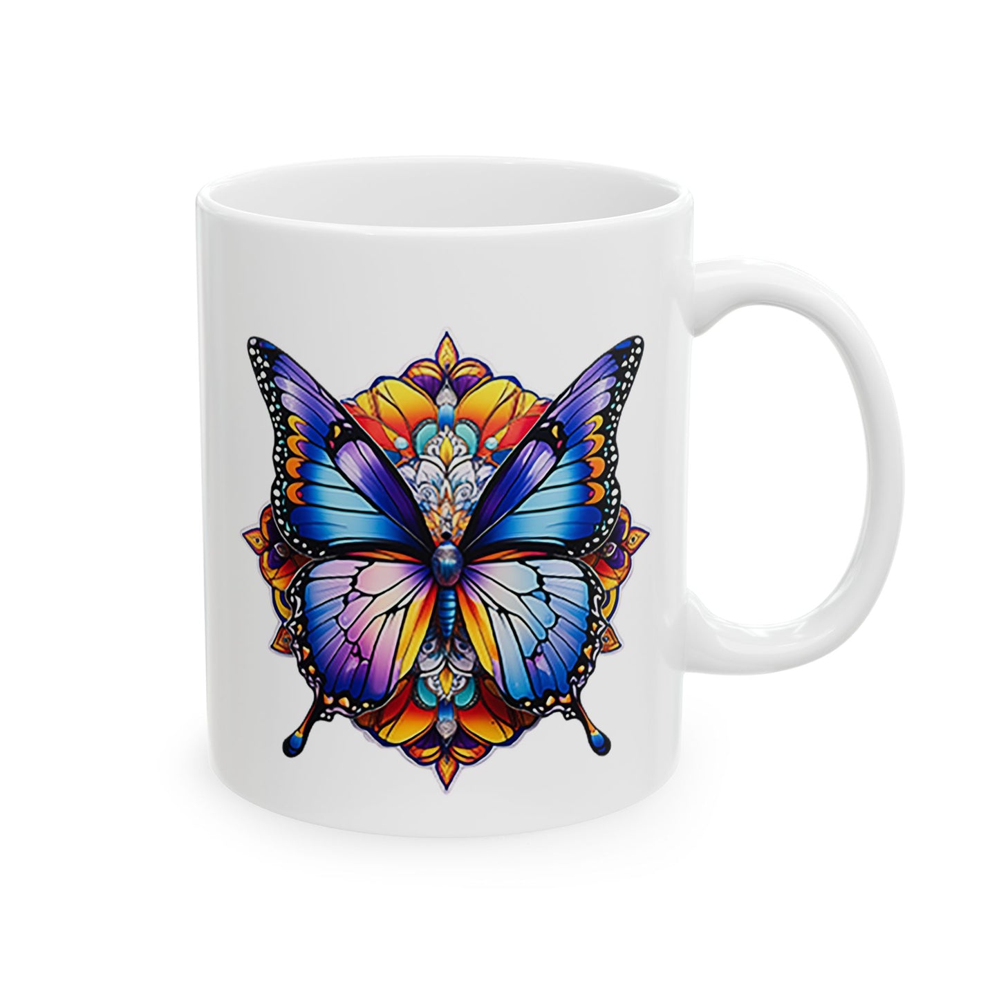 Mandala Butterfly Ceramic Mug