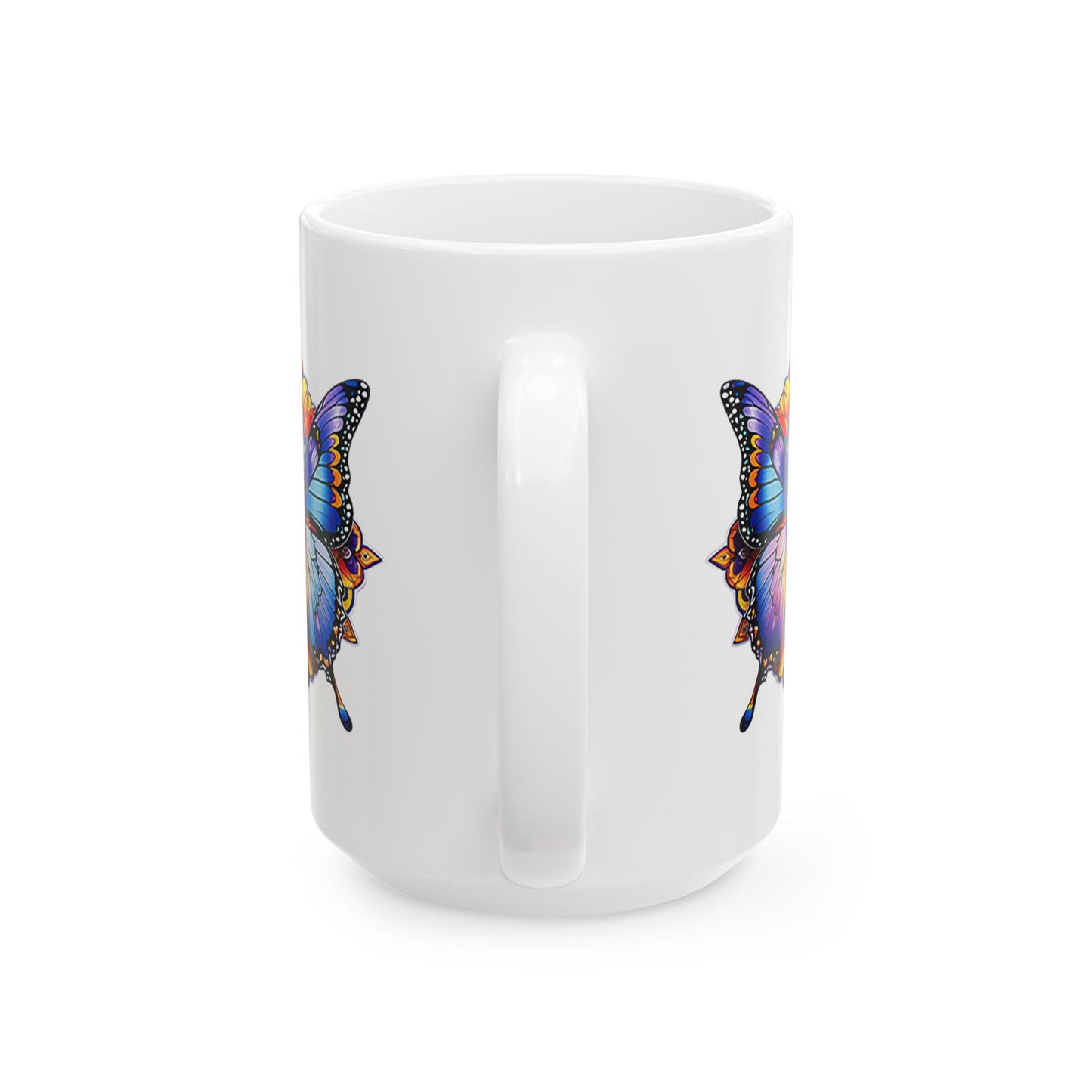 Mandala Butterfly Ceramic Mug
