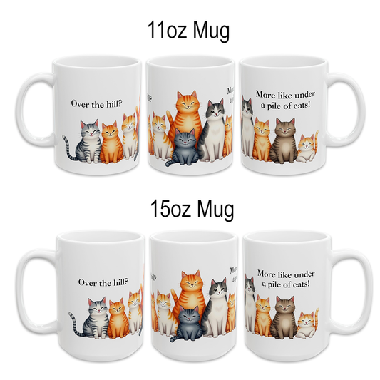 Cute Cat-Themed Ceramic Mug, Cat Lover Gift, Funny Mug