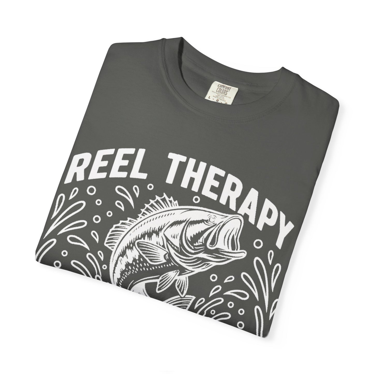 Fishing T-Shirt — "Reel Therapy Is Cheaper Than Real Therapy" Graphic Tee