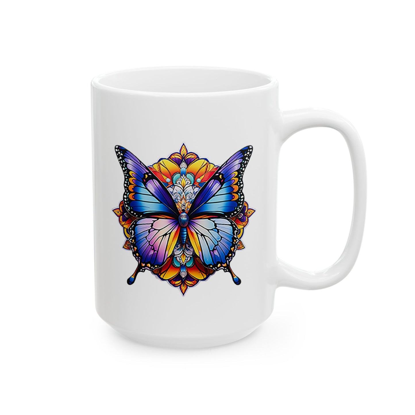 Mandala Butterfly Ceramic Mug