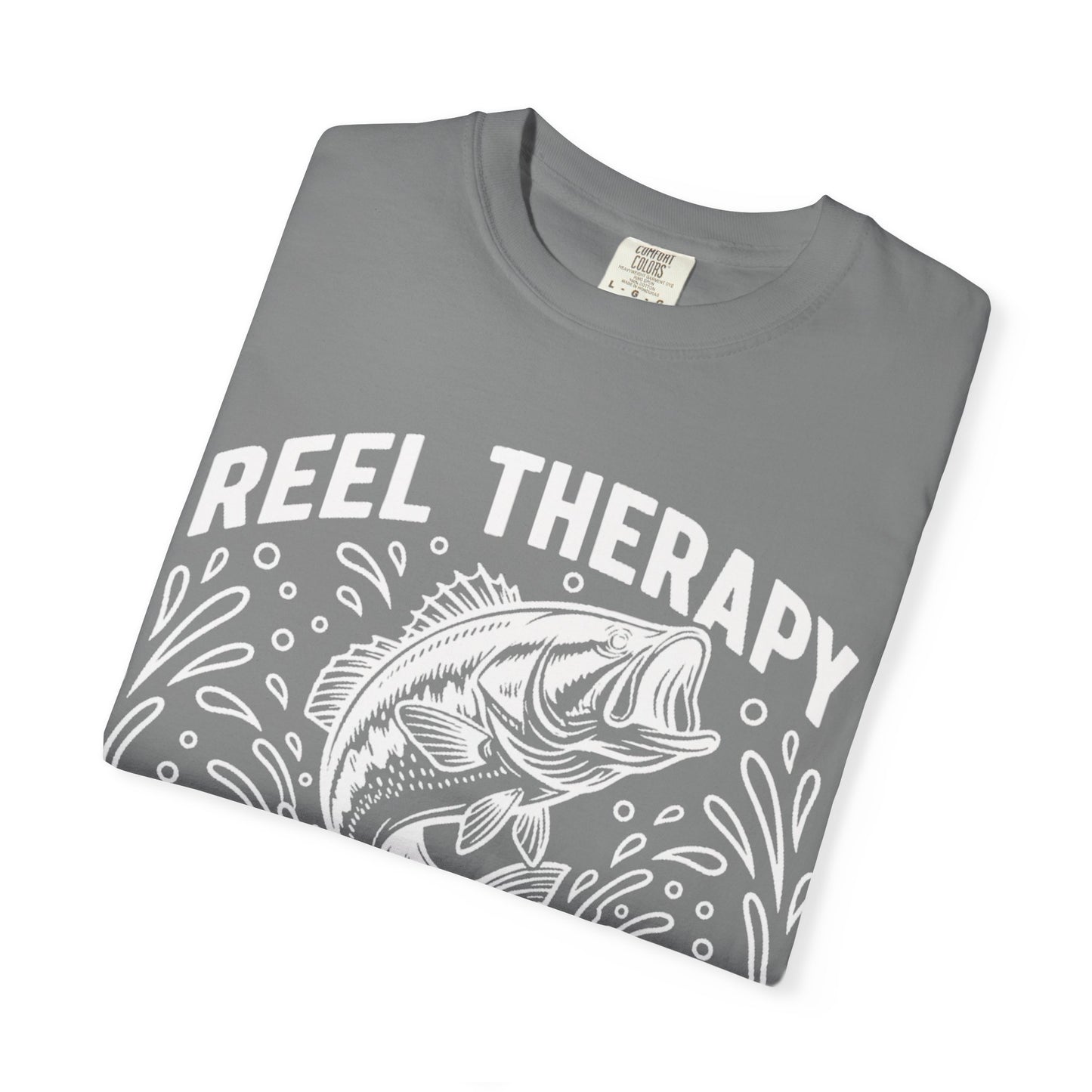 Fishing T-Shirt — "Reel Therapy Is Cheaper Than Real Therapy" Graphic Tee