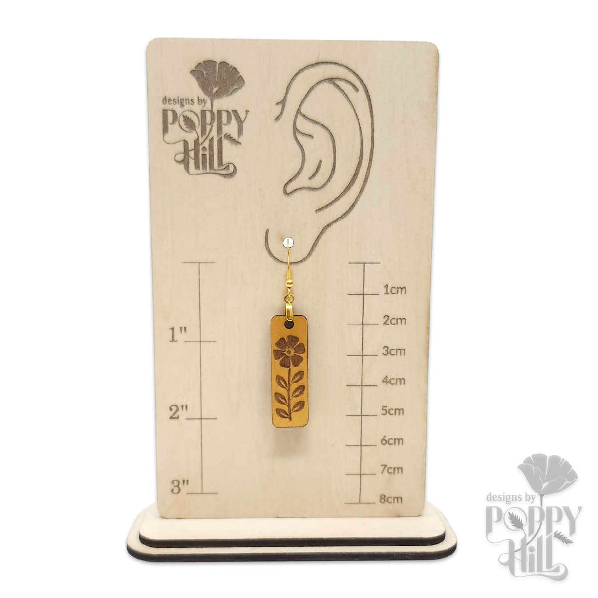 Boho Floral Gold Metallic Earrings