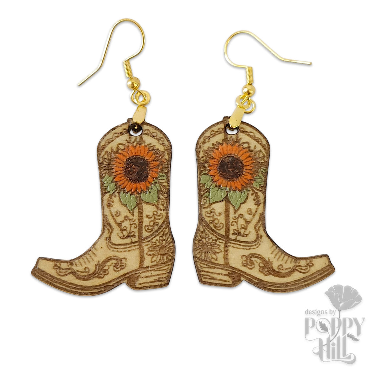 Cowgirl Boot with Sunflower Accent