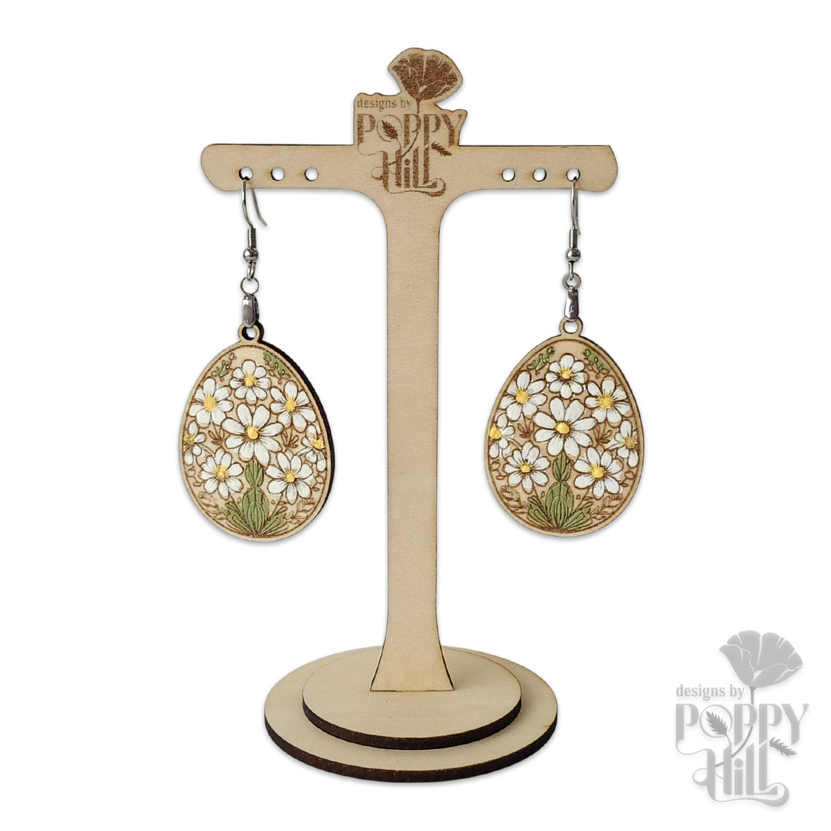 Teardrop Daisy Floral Earrings