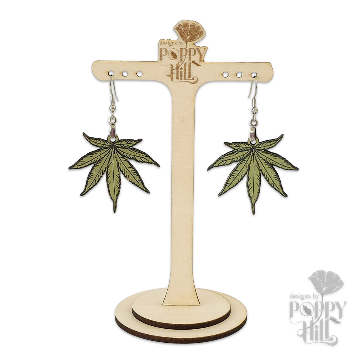 Hemp (marijuana) Leaf Earrings