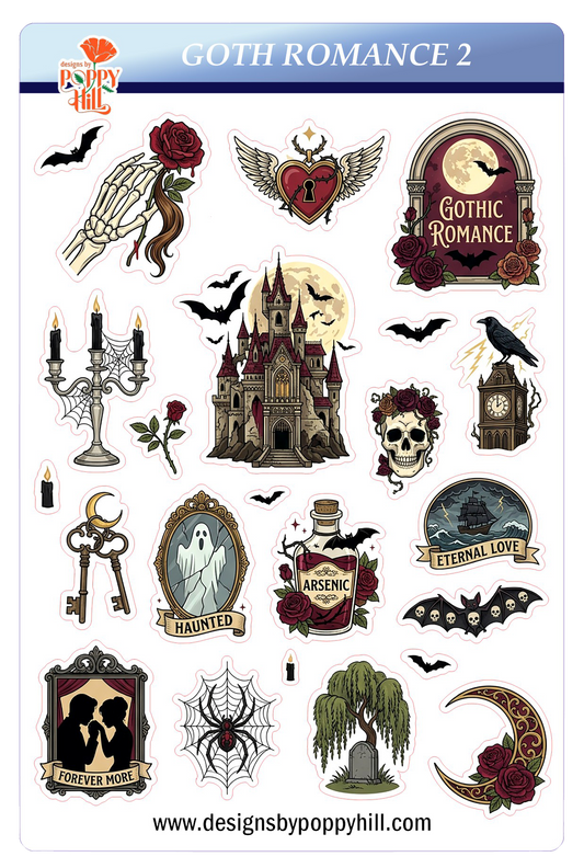 Sticker Sheet - Goth Romance 2