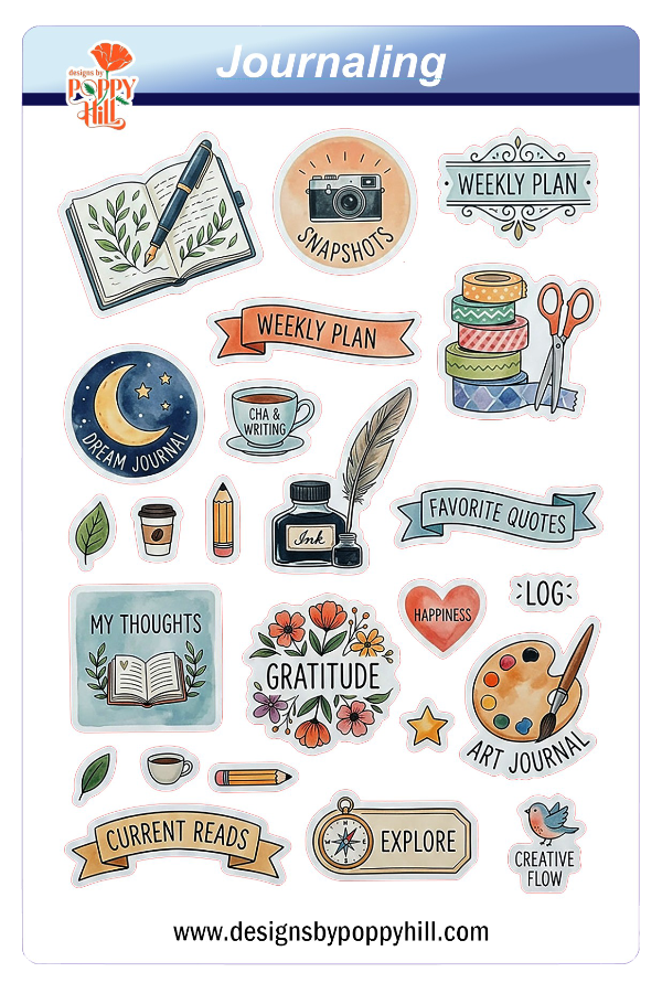 Sticker Sheet - Journaling