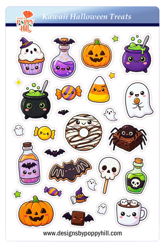 Sticker Sheet - Kawaii Halloween Treats