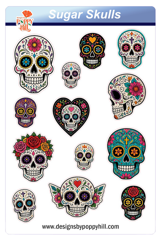Sticker Sheet - Sugar Skulls