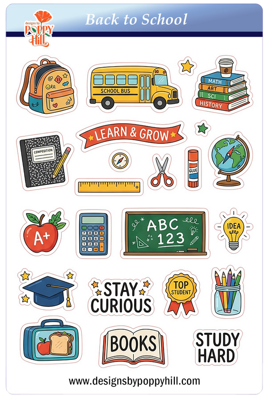 Sticker Sheet - Back to School